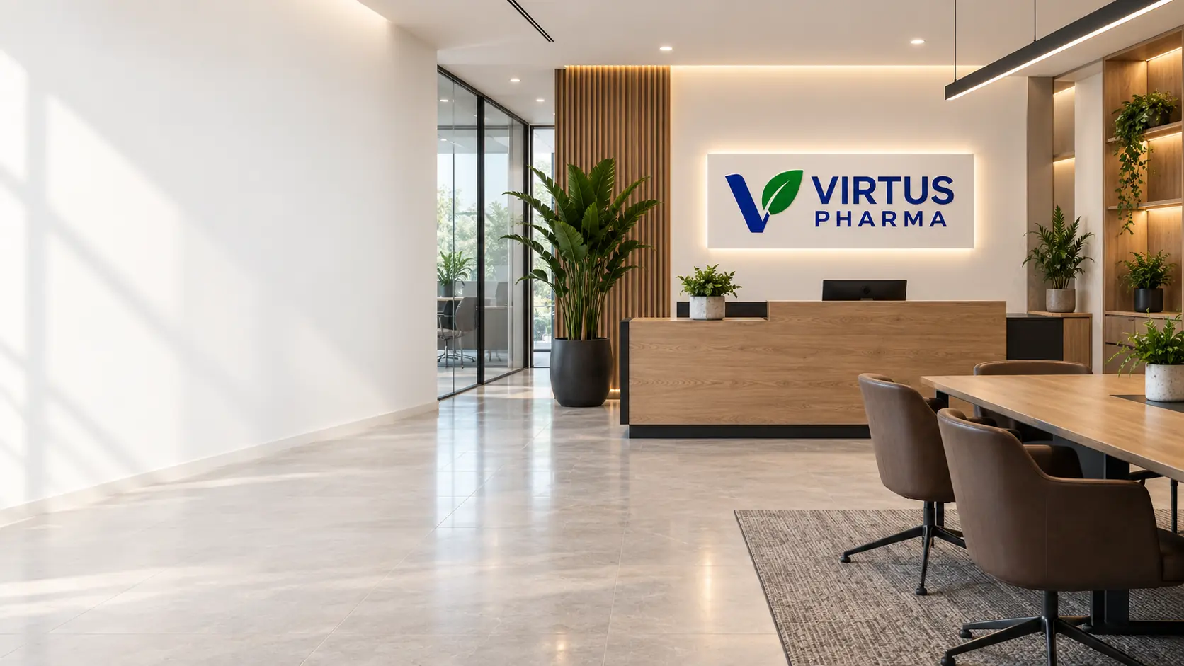Modern Virtus Pharma office interior